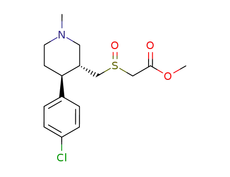 (+)-2-[[(3R,4S)-4-(4-chlorophenyl)-1-methylpiperidin-3-yl]methanesulfinyl]acetic acid methyl ester