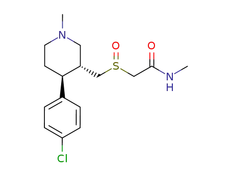 (+)-2-[[(3R,4S)-4-(4-chlorophenyl)-1-methylpiperidin-3-yl]methanesulfinyl]-N-methylacetamide