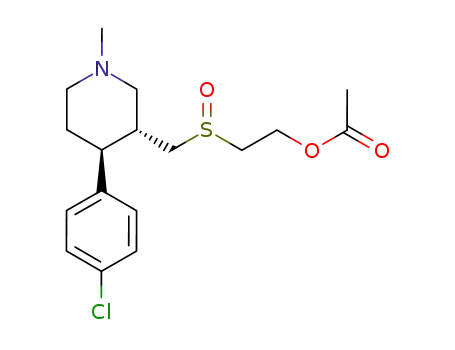 (+)-acetic acid 2-[[(3R,4S)-4-(4-chlorophenyl)-1-methylpiperidin-3-yl]methanesulfinyl]ethyl ester