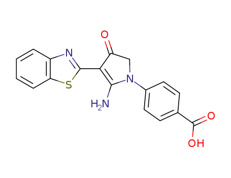 4-(5-amino-4-benzothiazol-2-yl-3-oxo-2,3-dihydro-pyrrol-1-yl)-benzoic acid