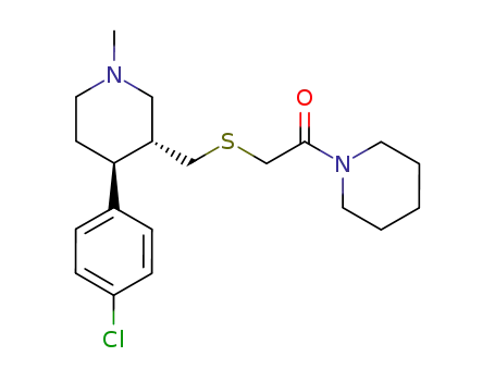 (+)-trans-2-[[(3R,4S)-4-(4-chlorophenyl)-1-methylpiperidin-3-yl]methylsulfanyl]-1-(piperidin-1-yl)ethanone