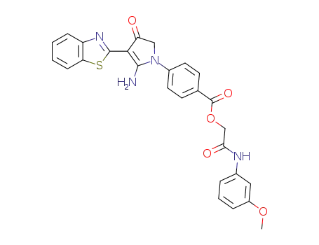 4-(5-amino-4-benzothiazol-2-yl-3-oxo-2,3-dihydro-pyrrol-1-yl)-benzoic acid (3-methoxy-phenylcarbamoyl)-methyl ester