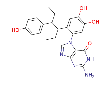 2-amino-7-{2-[1-ethyl-2-(4-hydroxy-phenyl)-butyl]-4,5-dihydroxy-phenyl}-1,7-dihydro-purin-6-one
