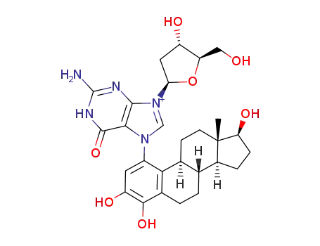 2-amino-9-(4-hydroxy-5-hydroxymethyl-tetrahydro-furan-2-yl)-6-oxo-7-(3,4,17-trihydroxy-13-methyl-7,8,9,11,12,13,14,15,16,17-decahydro-6H-cyclopenta[a]phenanthren-1-yl)-6,7-dihydro-1H-purin-9-ium