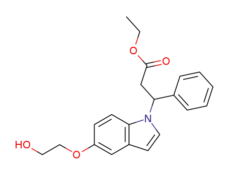 3-[5-(2-Hydroxy-ethoxy)-indol-1-yl]-3-phenyl-propionic acid ethyl ester