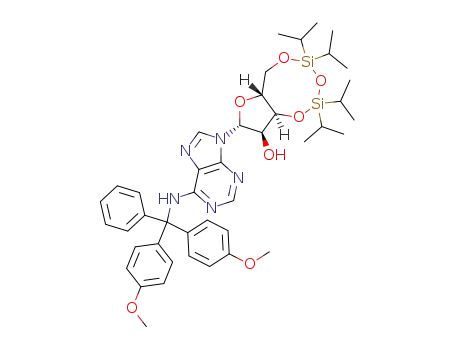 3',5'-O-(1,1,3,3-tetraisopropyl-1,3-disiloxanediyl)-6-N-(4,4'-dimethoxytrityl)-adenosine