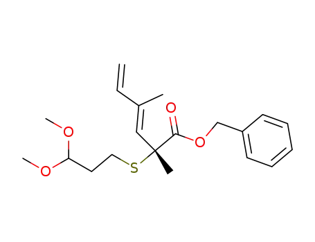 3,5-Hexadienoic acid, 2-[(3,3-dimethoxypropyl)thio]-2,4-dimethyl-,
phenylmethyl ester, (2R,3E)-