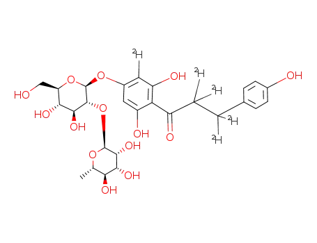 1-[2,6-dihydroxy-4-O-(α-L-rhamnopyranosyl(1-> 2)-β-D-glucopyranosyl)-3-2H-phenyl]-3-(4-hydroxyphenyl)-[2,2,3,3]-2H4-propan-1-one