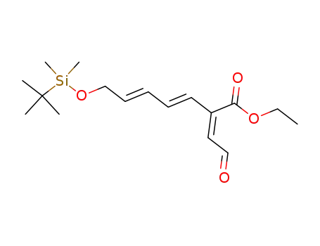 (3E,5E)-7-(tert-Butyl-dimethyl-silanyloxy)-2-[2-oxo-eth-(Z)-ylidene]-hepta-3,5-dienoic acid ethyl ester