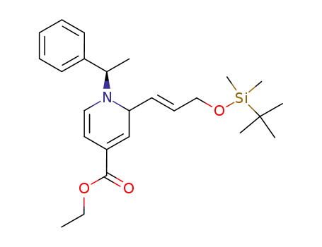 2-[(E)-3-(tert-Butyl-dimethyl-silanyloxy)-propenyl]-1-((R)-1-phenyl-ethyl)-1,2-dihydro-pyridine-4-carboxylic acid ethyl ester