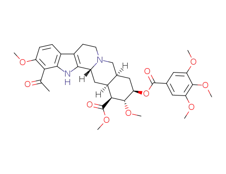 12-acetyl-16β-carbomethoxy-11,17α-dimethoxy-18β-(4',5',6'-trimethoxybenzoyloxy)-3β,20α-yohimban