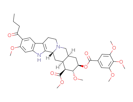 10-butyryl-16β-carbomethoxy-11,17α-dimethoxy-18β-(4',5',6'-trimethoxybenzoyloxy)-3β,20α-yohimban