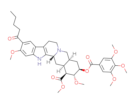 16β-carbomethoxy-11,17α-dimethoxy-18β-(4',5',6'-trimethoxybenzoyloxy)-10-valeryl-3β,20α-yohimban