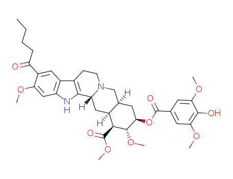 16β-carbomethoxy-18β-(5'-hydroxy-4',6'-dimethoxybenzoyloxy)-11,17α-dimethoxy-10-valeryl-3β,20α-yohimban