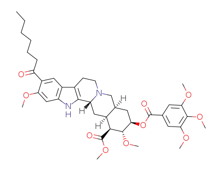 16β-carbomethoxy-10-heptanoyl-11,17α-dimethoxy-18β-(4',5',6'-trimethoxybenzoyloxy)-3β,20α-yohimban