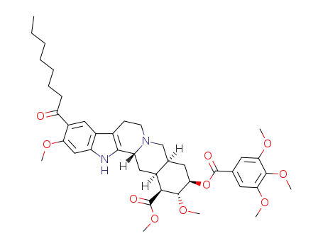 10-capryloyl-16β-carbomethoxy-11,17α-dimethoxy-18β-(4',5',6'-trimethoxybenzoyloxy)-3β,20α-yohimban