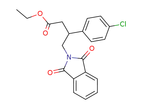 Molecular Structure of 927207-26-9 (2H-Isoindole-2-butanoic acid,
b-(4-chlorophenyl)-1,3-dihydro-1,3-dioxo-, ethyl ester)