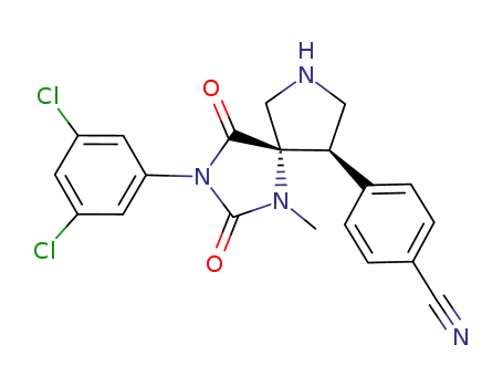 4-((5S,9R)-3-(3,5-dichlorophenyl)-1-methyl-2,4-dioxo-1,3,7-triazaspiro-[4.4]nonan-9-yl)benzonitrile
