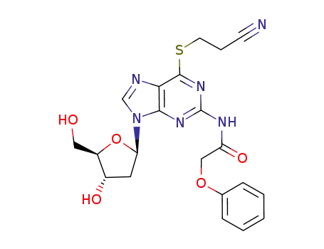 N-[6-(2-cyano-ethylsulfanyl)-9-(4-hydroxy-5-hydroxymethyl-tetrahydro-furan-2-yl)-9H-purin-2-yl]-2-phenoxy-acetamide