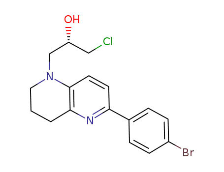 (+)-(S)-6-(4-bromophenyl)-1-(3-chloro-2-hydroxypropyl)-1,2,3,4-tetrahydro-1,5-naphthyridine