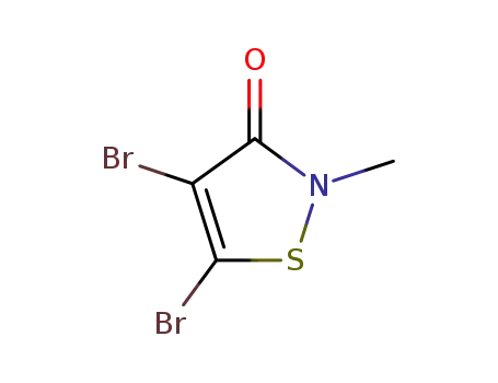 Molecular Structure of 64359-58-6 (3(2H)-Isothiazolone, 4,5-dibromo-2-methyl-)