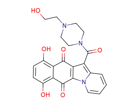 7,10-dihydroxy-12-[4-(2-hydroxy-ethyl)-piperazine-1-carbonyl]-benzo[f]pyrido[1,2-a]indole-6,11-dione