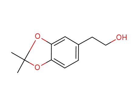 Molecular Structure of 119054-91-0 (1,3-Benzodioxole-5-ethanol, 2,2-dimethyl-)