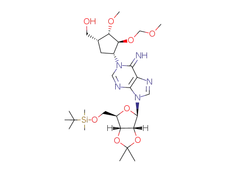 N-1-{(1R,2S,3S,4R)-2-(methoxymethoxy)-3-methoxy-4-(hydroxymethyl)cyclopentyl}-5'-O-(tert-butyldimethylsilyl)-2',3'-O-isopropylideneadenosine