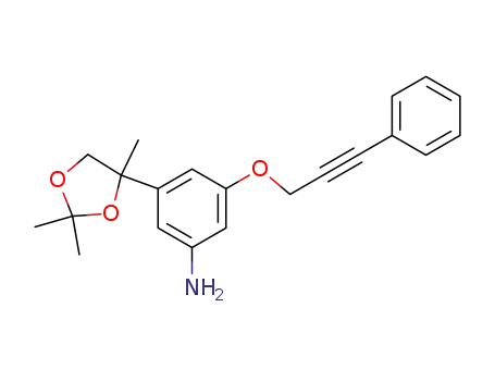 4-[5-amino-3-(3-phenylprop-2-ynyloxy)phenyl]-2,2,4-trimethyl-1,3-dioxolane