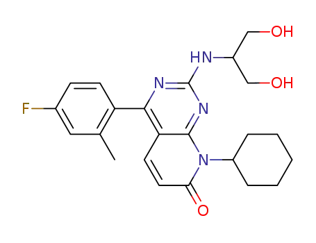 8-cyclohexyl-4-(4-fluoro-2-methylphenyl)-2-[N-dihydroxymethylmethylamino]-8H-pyrido[2,3-d]pyrimidin-7-one