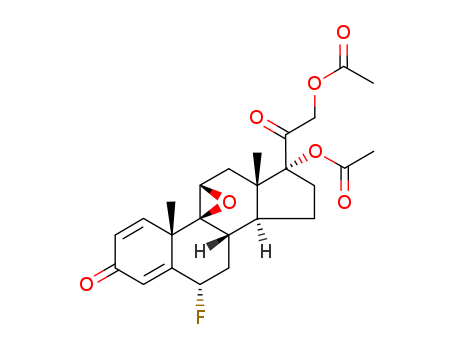 Pregna-1,4-diene-3,20-dione,17,21-bis(acetyloxy)-9,11-epoxy-6-fluoro-, (6a,9b,11b)- (9CI)