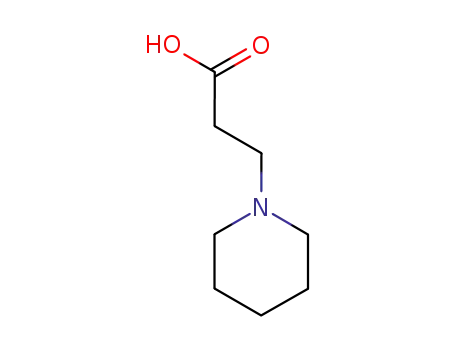 Molecular Structure of 26371-07-3 (1-PIPERIDINEPROPIONIC ACID)