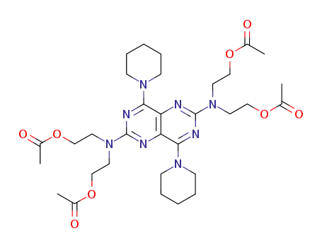 2,2',2'',2'''-tetrakis-acetoxy-1,1',1'',1'''-(4,8-di-piperidin-1-yl-pyrimido[5,4-d]pyrimidin-2,6-diylbisazanediyl)-tetrakis-ethane