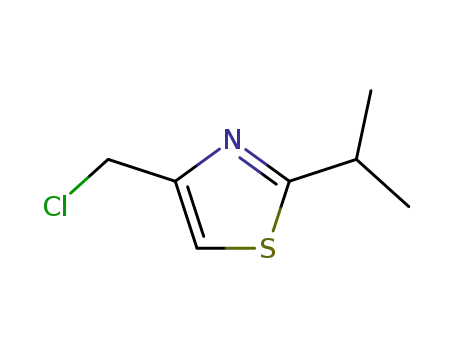 Molecular Structure of 40516-57-2 (5-Chloromethyl-2-isopropyl-thiazole)