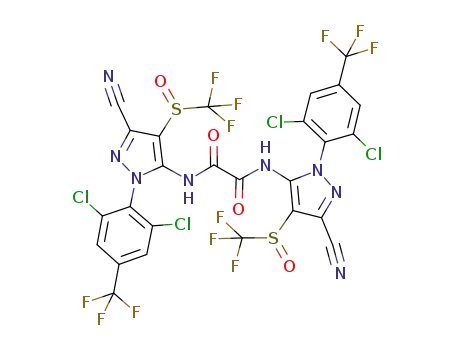 N,N'-bis[3-cyano-4-trifluoromethylsulfinyl-1-(2,6-dichloro-4-trifluoromethylphenyl)pyrazolyl]ethanediamide