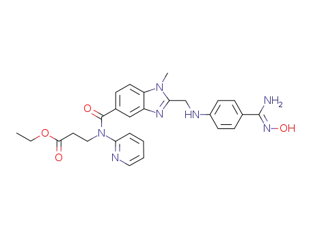 1-methyl-2-[4-(N-hydroxyamidino)-phenylaminomethyl]-benzimidazol-5-yl-carboxylic acid (N-2-pyridyl-N-2-ethoxycarbonylethyl)-amide