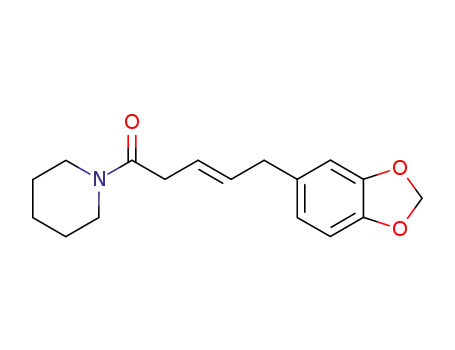 Molecular Structure of 23512-55-2 (Piperidine, 1-[(3E)-5-(1,3-benzodioxol-5-yl)-1-oxo-3-pentenyl]-)