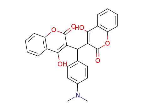 Molecular Structure of 10172-76-6 (2H-1-Benzopyran-2-one,3,3'-[[4-(dimethylamino)phenyl]methylene]bis[4-hydroxy-)