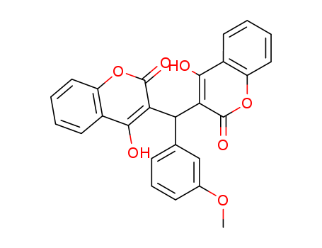 Molecular Structure of 10172-74-4 (2H-1-Benzopyran-2-one,
3,3'-[(3-methoxyphenyl)methylene]bis[4-hydroxy-)