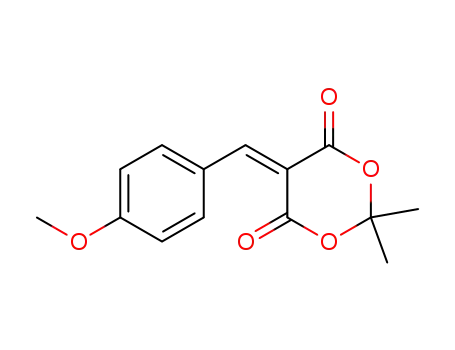 Molecular Structure of 15795-54-7 (5-[(4-METHOXYPHENYL)METHYLENE]-2,2-DIMETHYL-1,3-DIOXANE-4,6-DIONE)