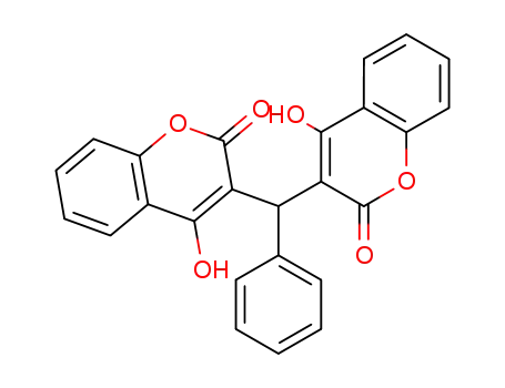 Molecular Structure of 1821-19-8 (2H-1-Benzopyran-2-one, 3,3'-(phenylmethylene)bis[4-hydroxy-)