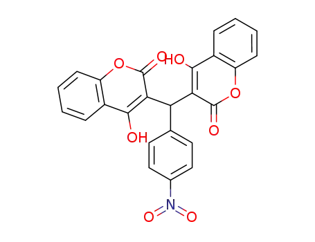 Molecular Structure of 10172-70-0 (2H-1-Benzopyran-2-one, 3,3'-[(4-nitrophenyl)methylene]bis[4-hydroxy-)