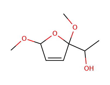 Molecular Structure of 33647-67-5 (DL-1-(2,5-DIMETHOXY-2,5-DIHYDROFURAN-2-YL)ETHANOL)