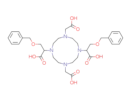 2-[1,4,7,10-tetraaza-7-(1-carboxy-2-benzyloxy-ethyl)-4,10-di(carboxymethyl)-cyclododecane-1-yl]-3-benzyloxypropionic acid