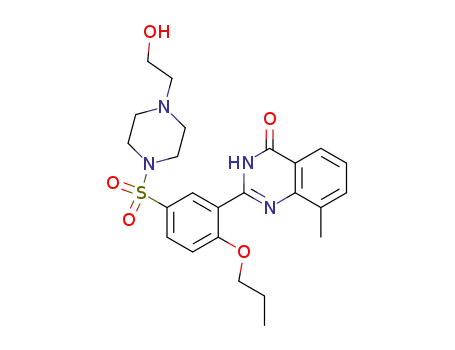 2-{5-[4-(2-hydroxyethyl)-1-piperazinylsulphonyl]-2-n-propoxyphenyl}-8-methylquinazolin-4(3H)-one