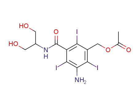 5-Amino-3-acetoxymethyl-N-(1,3-dihydroxyprop-2-yl)-2,4,6-triiodobenzamide