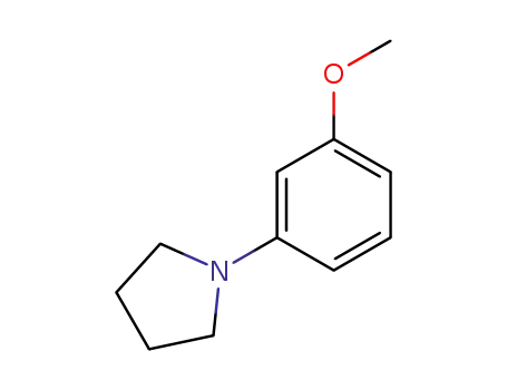 Molecular Structure of 32040-07-6 (1-(3-METHOXY-PHENYL)-PYRROLIDINE)