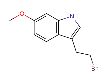 Molecular Structure of 68104-24-5 (1H-INDOLE,3-(2-BROMOETHYL)-6-METHOXY-)