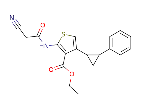 2-(2-cyano-acetylamino)-4-(2-phenyl-cyclopropyl)-thiophene-3-carboxylic acid ethyl ester