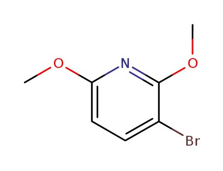 Molecular Structure of 13445-16-4 (3-Bromo-2,6-dimethoxypyridine)